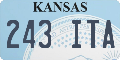 KS license plate 243ITA