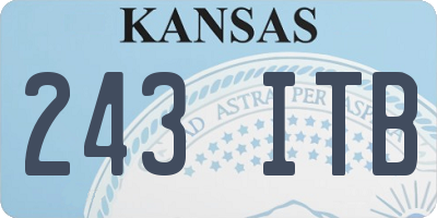 KS license plate 243ITB