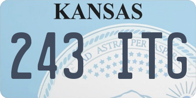 KS license plate 243ITG