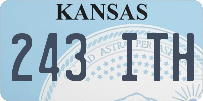 KS license plate 243ITH