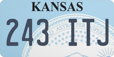 KS license plate 243ITJ