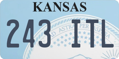 KS license plate 243ITL