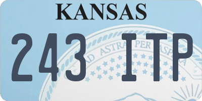 KS license plate 243ITP