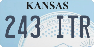 KS license plate 243ITR