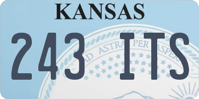 KS license plate 243ITS