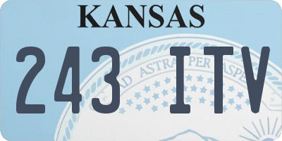 KS license plate 243ITV