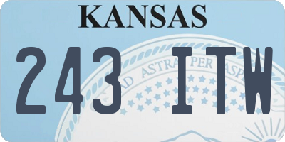 KS license plate 243ITW