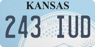 KS license plate 243IUD