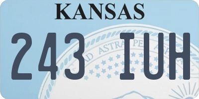 KS license plate 243IUH