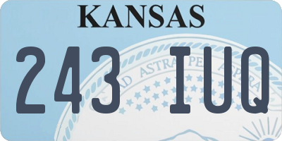 KS license plate 243IUQ