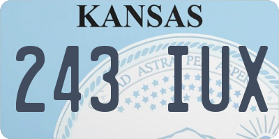 KS license plate 243IUX