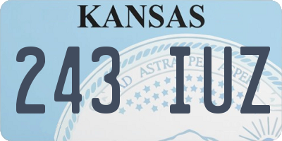 KS license plate 243IUZ