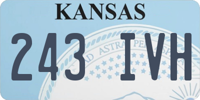 KS license plate 243IVH