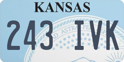 KS license plate 243IVK