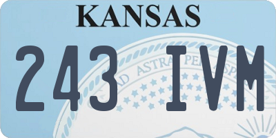 KS license plate 243IVM