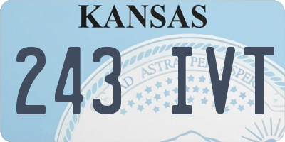 KS license plate 243IVT