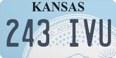 KS license plate 243IVU