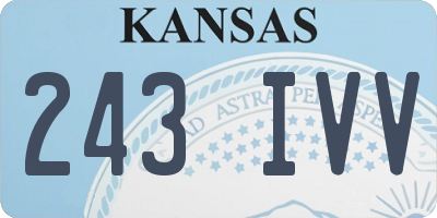 KS license plate 243IVV