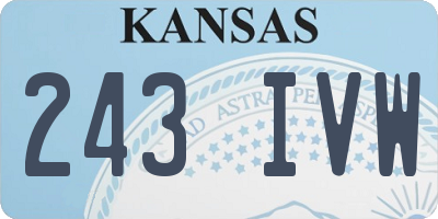KS license plate 243IVW