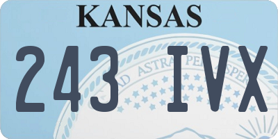 KS license plate 243IVX
