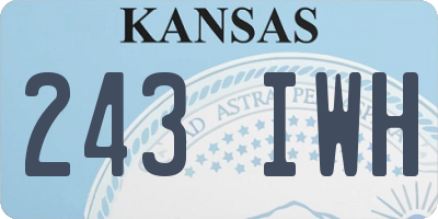 KS license plate 243IWH