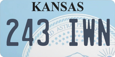 KS license plate 243IWN