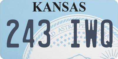 KS license plate 243IWQ