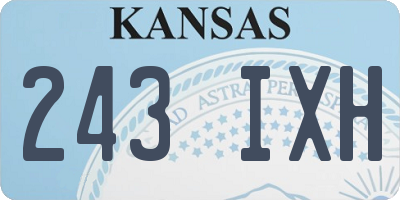 KS license plate 243IXH
