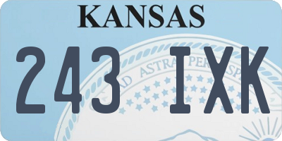 KS license plate 243IXK