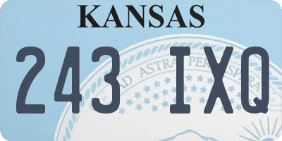 KS license plate 243IXQ