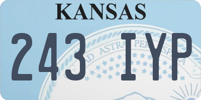 KS license plate 243IYP