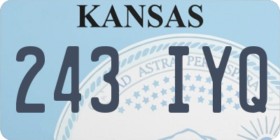 KS license plate 243IYQ