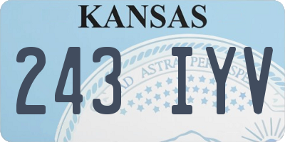 KS license plate 243IYV