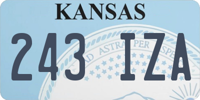KS license plate 243IZA
