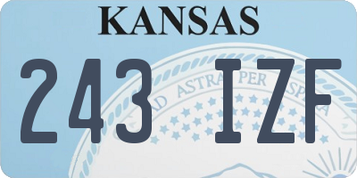 KS license plate 243IZF