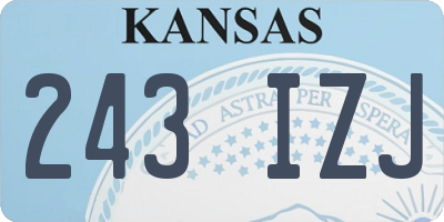 KS license plate 243IZJ