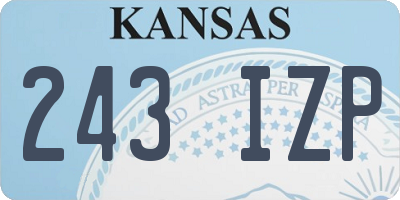 KS license plate 243IZP