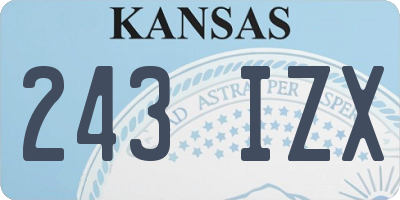 KS license plate 243IZX