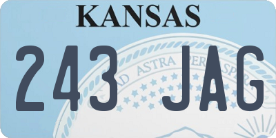 KS license plate 243JAG