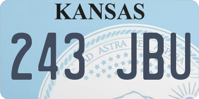 KS license plate 243JBU
