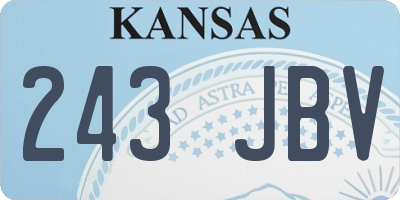 KS license plate 243JBV