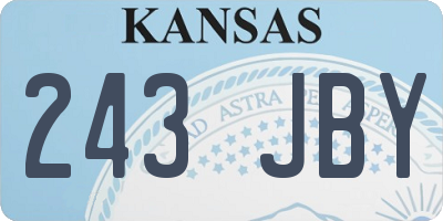 KS license plate 243JBY