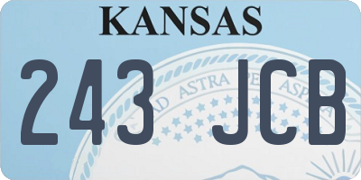 KS license plate 243JCB