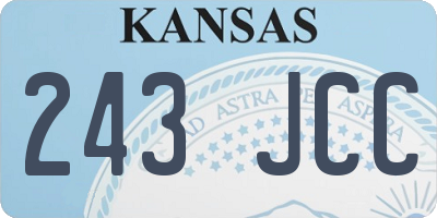 KS license plate 243JCC
