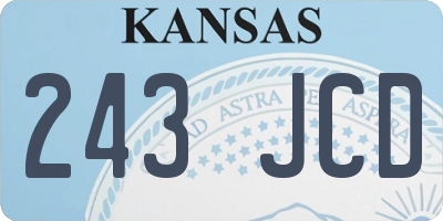 KS license plate 243JCD