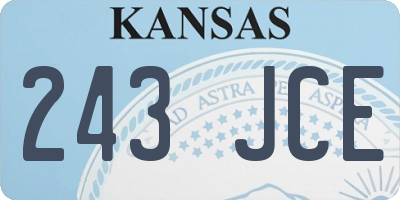 KS license plate 243JCE