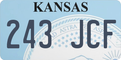 KS license plate 243JCF