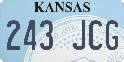 KS license plate 243JCG