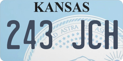 KS license plate 243JCH