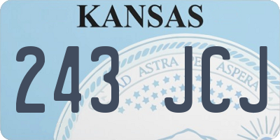 KS license plate 243JCJ